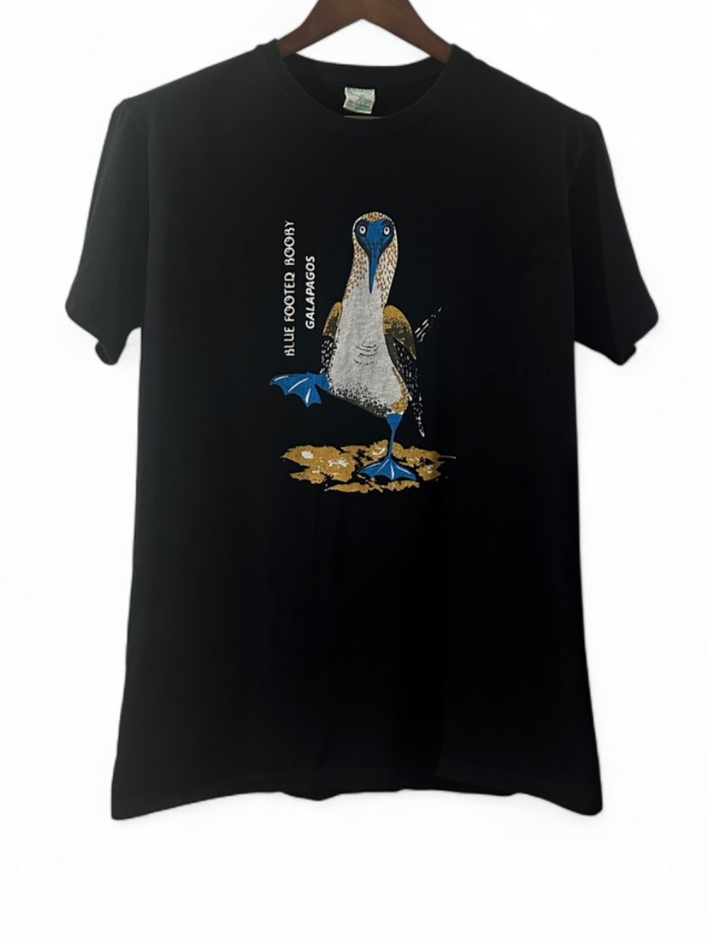 Vintage Y2K Galapagos Blue-Footed Booby Graphic T-shirt Size Large